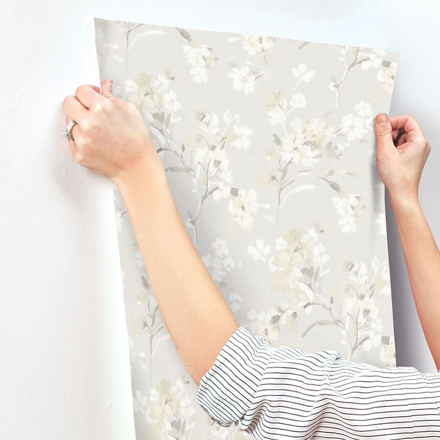 azalea-neutral-floral-branches-wallpaper-york-wallcoverings-4134-72527 - York Wallcoverings Wallpaper