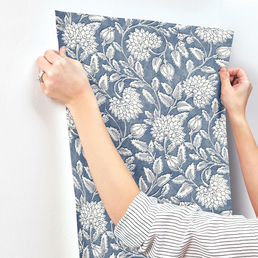 vadouvan-navy-jacobean-trail-wallpaper-york-wallcoverings-4134-72535 - York Wallcoverings Wallpaper