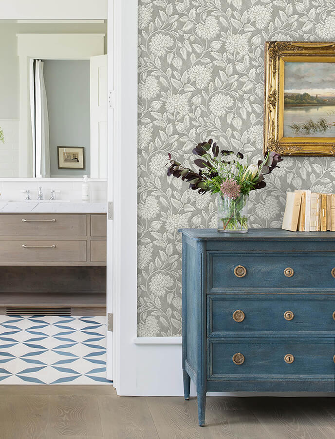 vadouvan-grey-jacobean-trail-wallpaper-york-wallcoverings-4134-72537 - York Wallcoverings Wallpaper