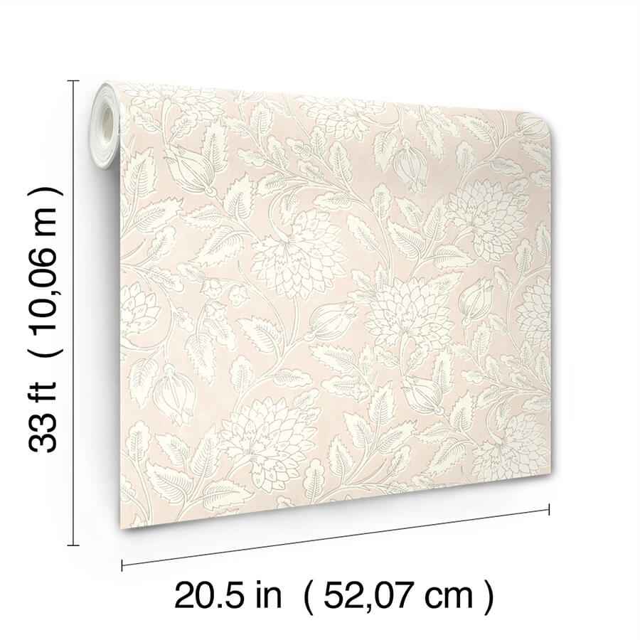 Vadouvan Blush Jacobean Trail Wallpaper - York Wallcoverings - 4134-72538 - York Wallcoverings Wallpaper