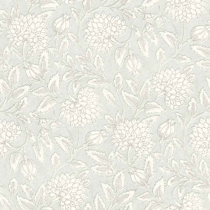 Vadouvan Light Blue Jacobean Trail Wallpaper - York Wallcoverings - 4134-72539