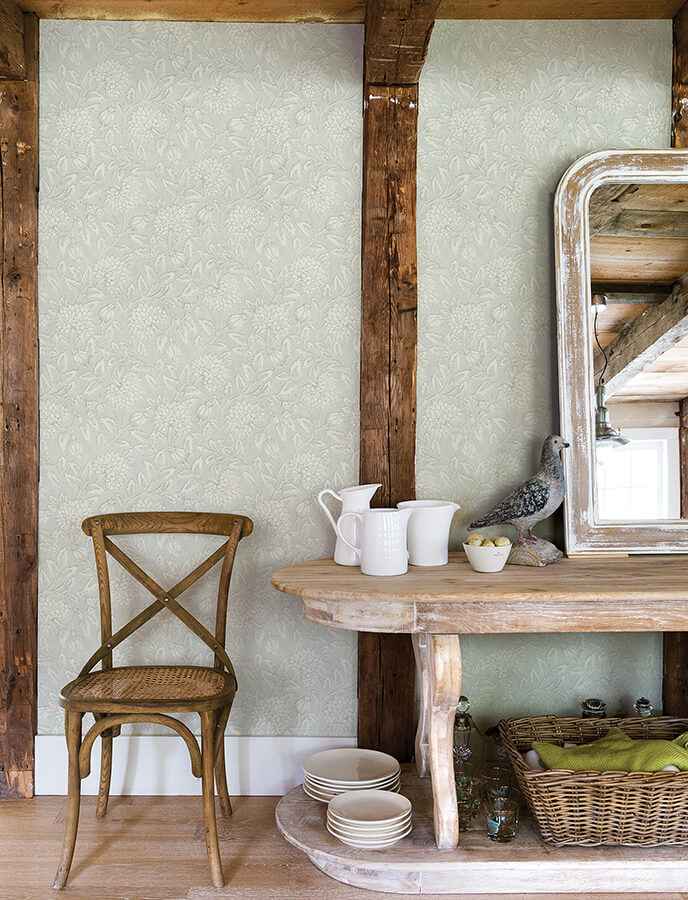 Vadouvan Light Blue Jacobean Trail Wallpaper - York Wallcoverings - 4134-72539 - York Wallcoverings Wallpaper