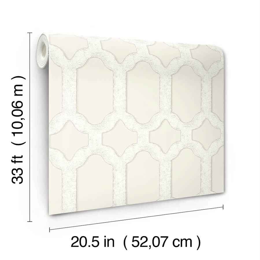 Chervil Cream Trellis Wallpaper - York Wallcoverings - 4134-72541 - York Wallcoverings Wallpaper
