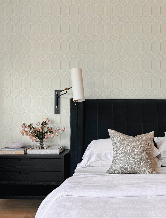 chervil-cream-trellis-wallpaper-york-wallcoverings-4134-72541 - York Wallcoverings Wallpaper