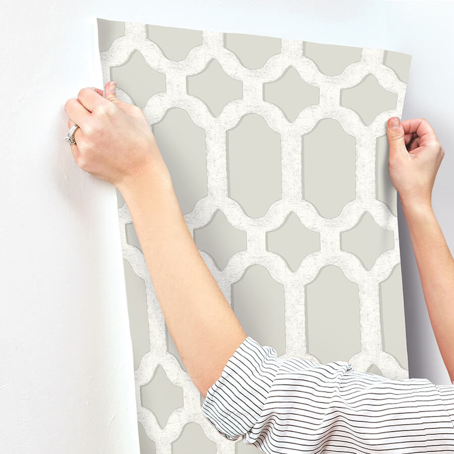 chervil-light-grey-trellis-wallpaper-york-wallcoverings-4134-72544 - York Wallcoverings Wallpaper