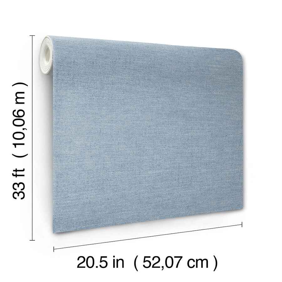 Chambray Denim Fabric Weave Wallpaper - York Wallcoverings - 4134-72554 - York Wallcoverings Wallpaper