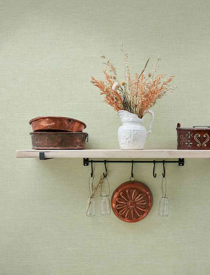 Chambray Sage Fabric Weave Wallpaper - York Wallcoverings - 4134-72557 - York Wallcoverings Wallpaper
