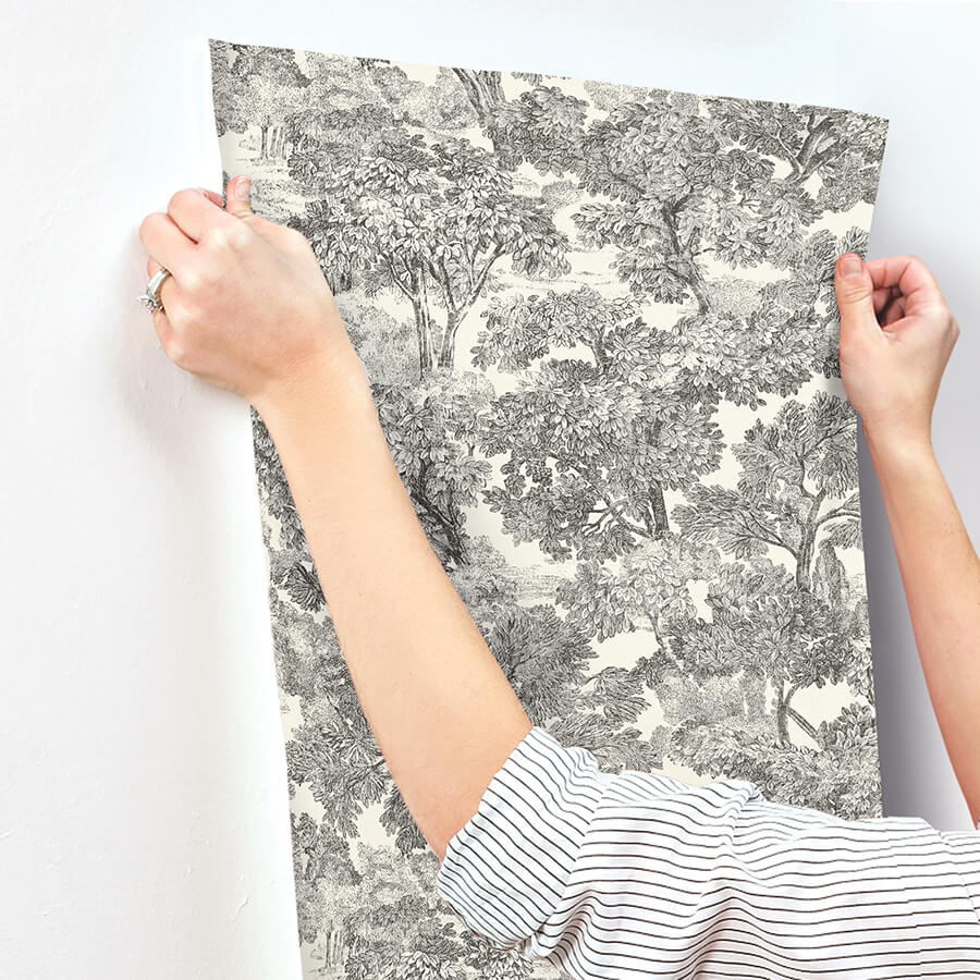 spinney-black-toile-wallpaper-york-wallcoverings-4134-72558 - York Wallcoverings Wallpaper