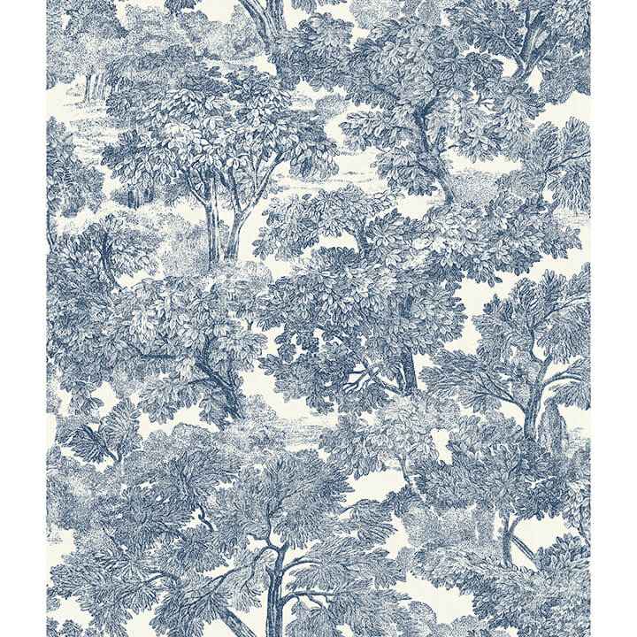 Spinney Blue Toile Wallpaper - York Wallcoverings - 4134-72559 - York Wallcoverings Wallpaper