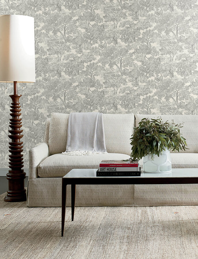 spinney-grey-toile-wallpaper-york-wallcoverings-4134-72560 - York Wallcoverings Wallpaper