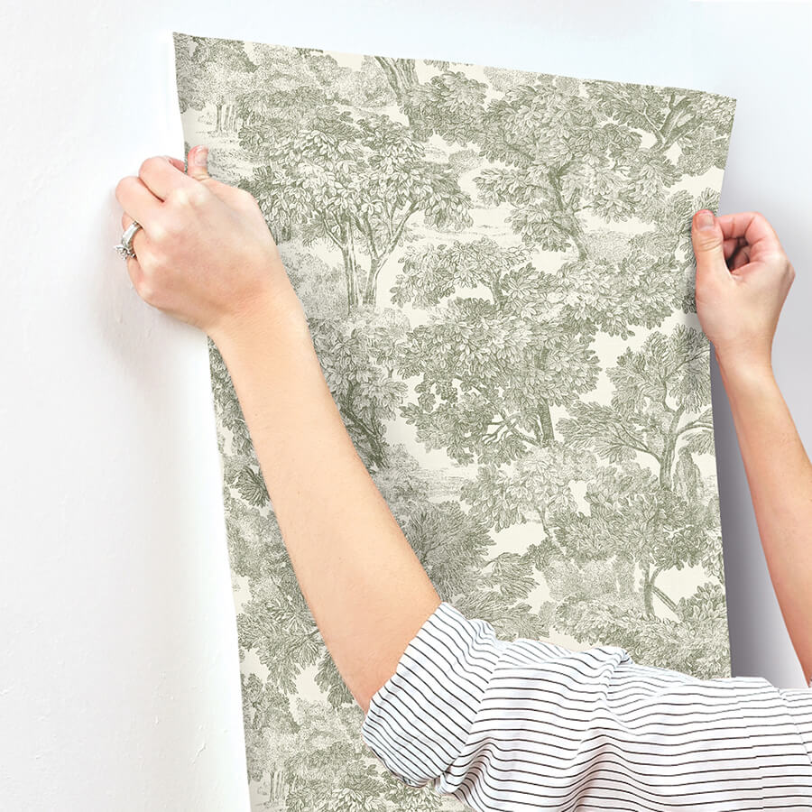 spinney-green-toile-wallpaper-york-wallcoverings-4134-72561 - York Wallcoverings Wallpaper