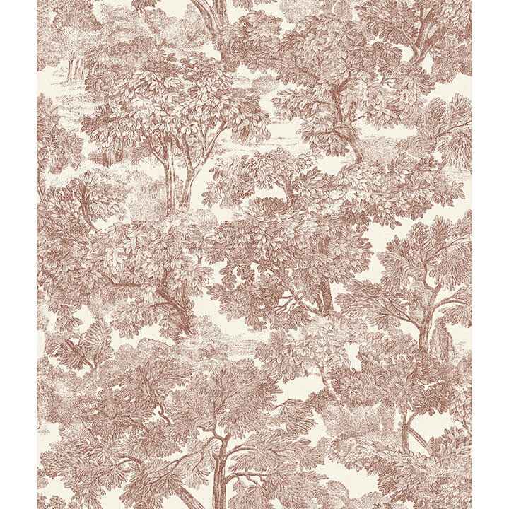 Spinney Red Toile Wallpaper - York Wallcoverings - 4134-72562