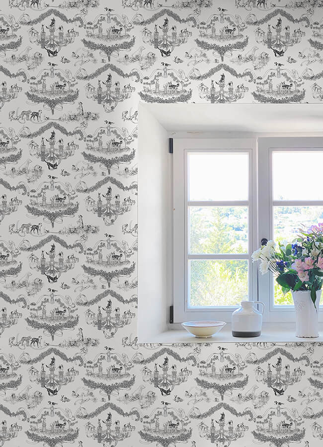 black-worst-in-show-peel-and-stick-wallpaper-york-wallcoverings-ras6260 - York Wallcoverings Wallpaper