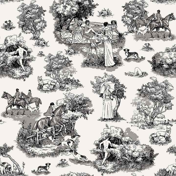 Black the Chase Peel and Stick Wallpaper - York Wallcoverings - RAS6263 - York Wallcoverings Wallpaper