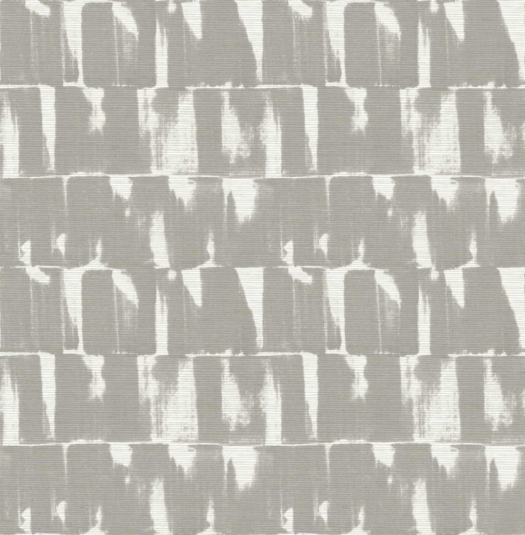 Bancroft Grey Artistic Stripe Wallpaper - York Wallcoverings - 4122-27022