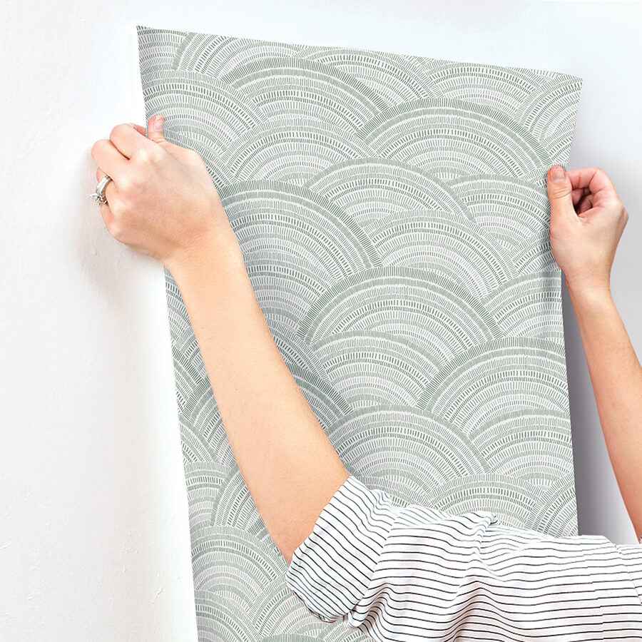 Encircle Sea Green Geometric Wallpaper - York Wallcoverings - 4146-27202 - York Wallcoverings Wallpaper