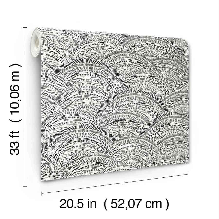 Encircle Black Geometric Wallpaper - York Wallcoverings - 4146-27203