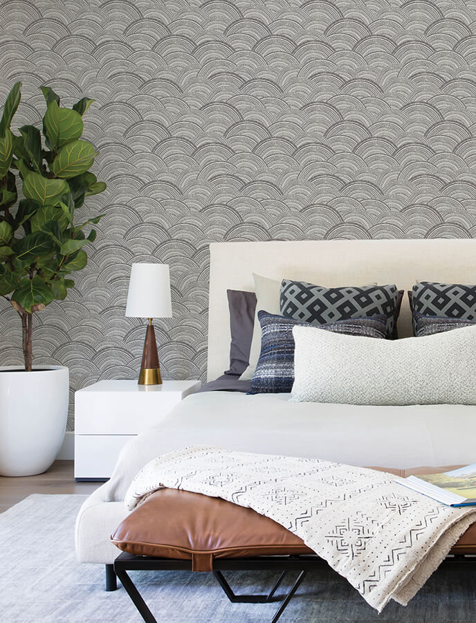 encircle-black-geometric-wallpaper-york-wallcoverings-4146-27203 - York Wallcoverings Wallpaper