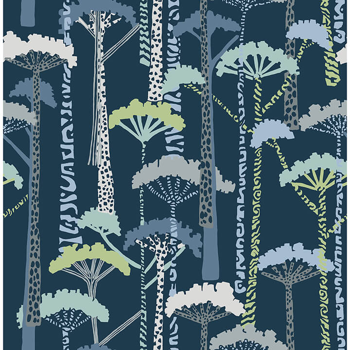 unify-indigo-forest-wallpaper-york-wallcoverings-4146-27208 - York Wallcoverings Papel pintado