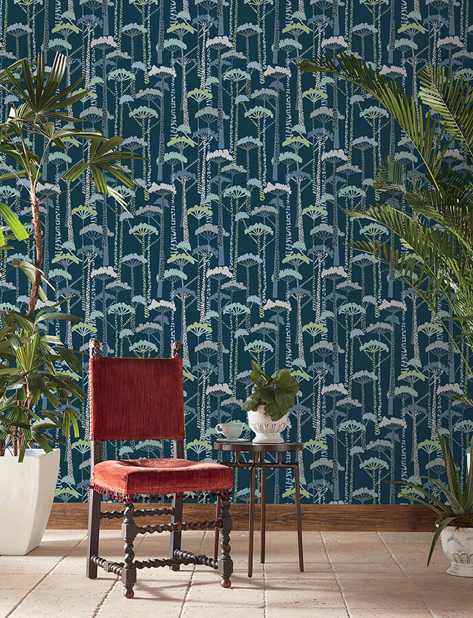 unify-indigo-forest-wallpaper-york-wallcoverings-4146-27208 - York Wallcoverings Wallpaper