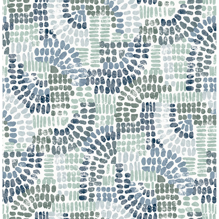 wanderer-blueberry-mosiac-wallpaper-york-wallcoverings-4146-27215 - York Wallcoverings Wallpaper