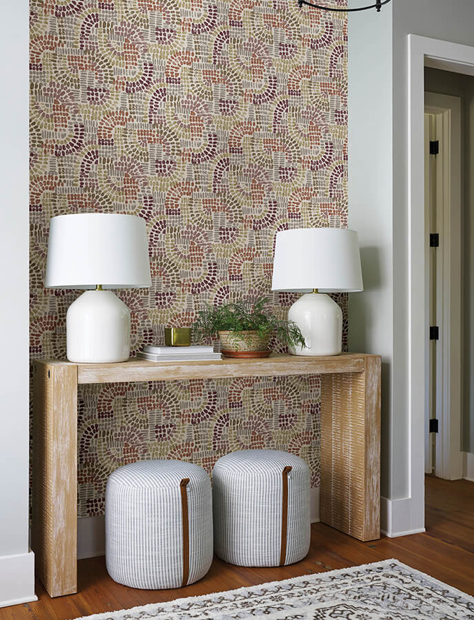 wanderer-multicolor-mosiac-wallpaper-york-wallcoverings-4146-27216 - York Wallcoverings Wallpaper