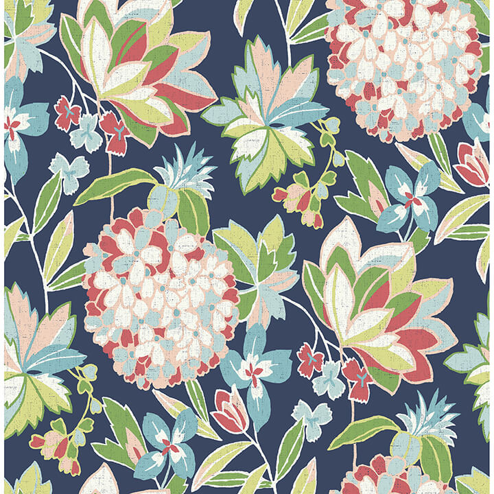 valdivian-fuchsia-floral-wallpaper-york-wallcoverings-4146-27224 - York Wallcoverings Papel pintado