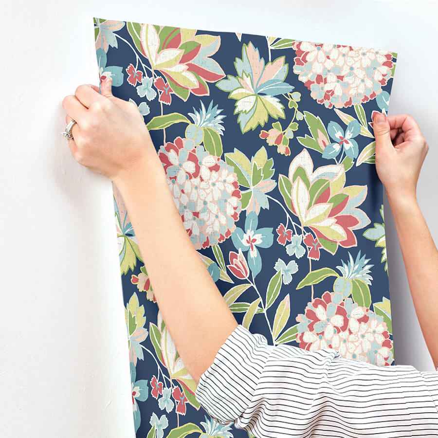 Valdivian Fuchsia Floral Wallpaper - York Wallcoverings - 4146-27224 - York Wallcoverings Wallpaper