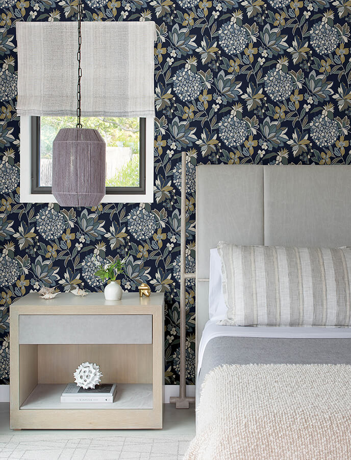 valdivian-indigo-floral-wallpaper-york-wallcoverings-4146-27228 - York Wallcoverings Papel pintado