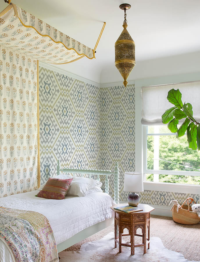 solola-chartreuse-ikat-wallpaper-york-wallcoverings-4146-27235 - York Wallcoverings Wallpaper