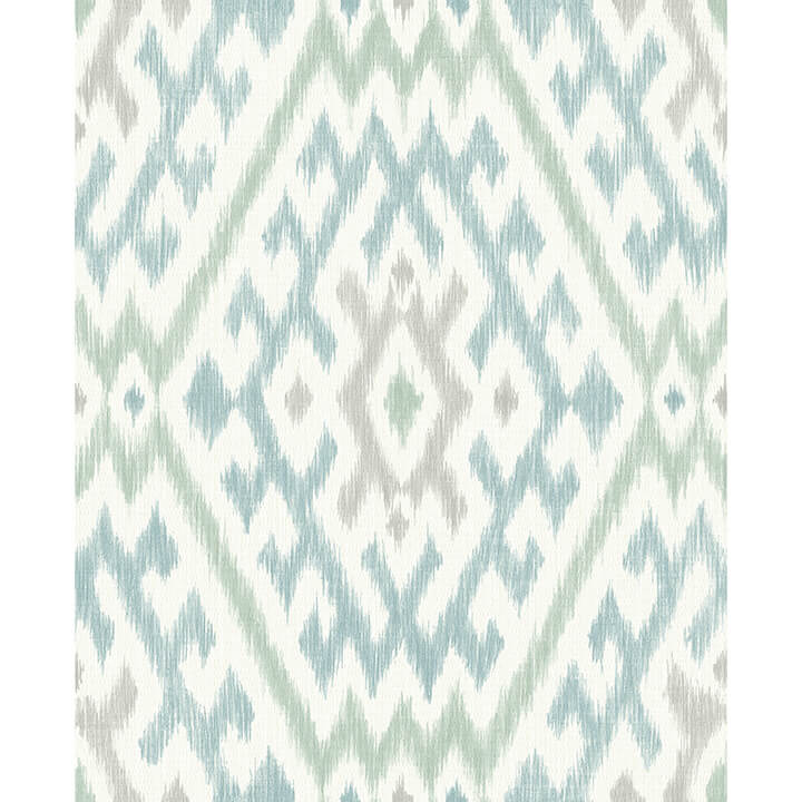 solola-aqua-ikat-wallpaper-york-wallcoverings-4146-27236 - York Wallcoverings Papel pintado
