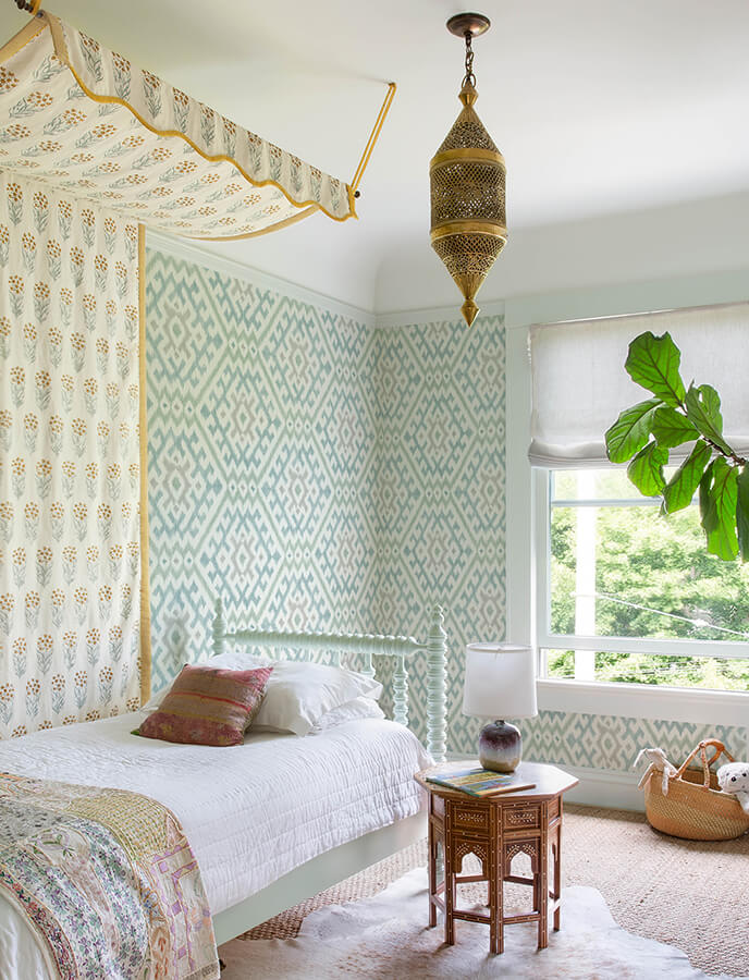 solola-aqua-ikat-wallpaper-york-wallcoverings-4146-27236 - York Wallcoverings Papel pintado