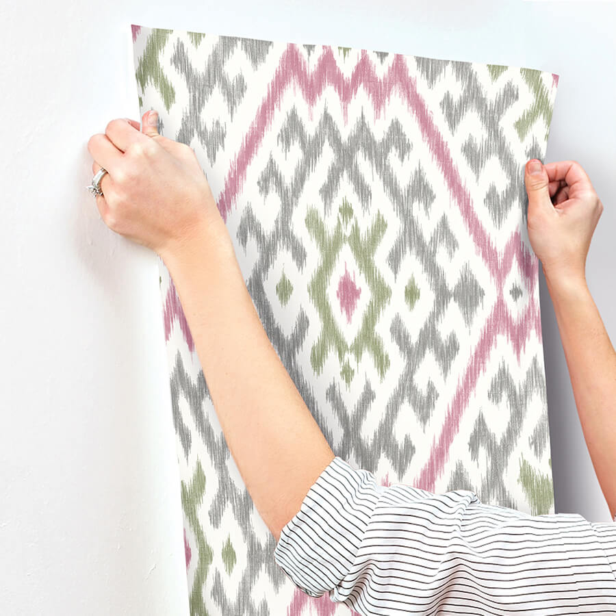 solola-fuchsia-ikat-wallpaper-york-wallcoverings-4146-27237 - York Wallcoverings Papel pintado
