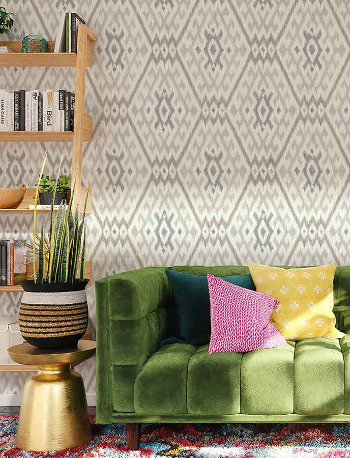 Solola Stone Ikat Wallpaper - York Wallcoverings - 4146-27239 - York Wallcoverings Wallpaper