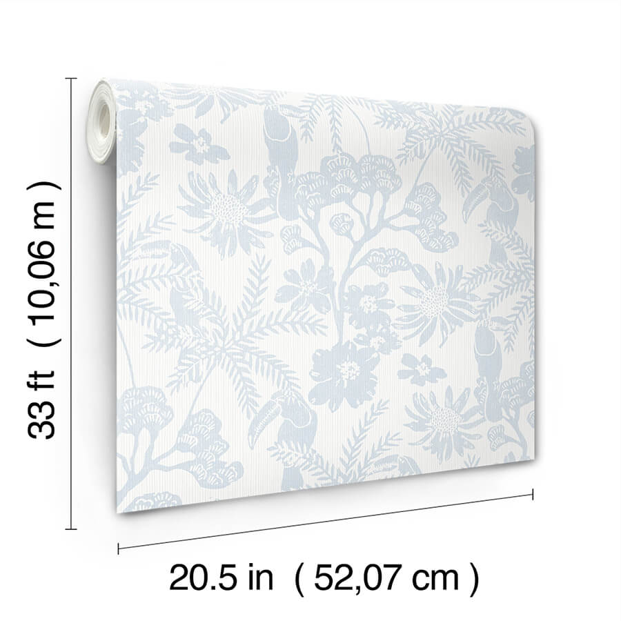 jacaranda-light-blue-tropical-trail-wallpaper-york-wallcoverings-4146-27245 - York Wallcoverings Wallpaper