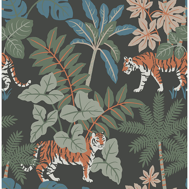 caspian-grey-jungle-prowl-wallpaper-york-wallcoverings-4146-27250 - York Wallcoverings Wallpaper