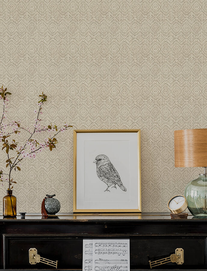 gallivant-neutral-woven-geometric-wallpaper-york-wallcoverings-4146-27252 - York Wallcoverings Wallpaper