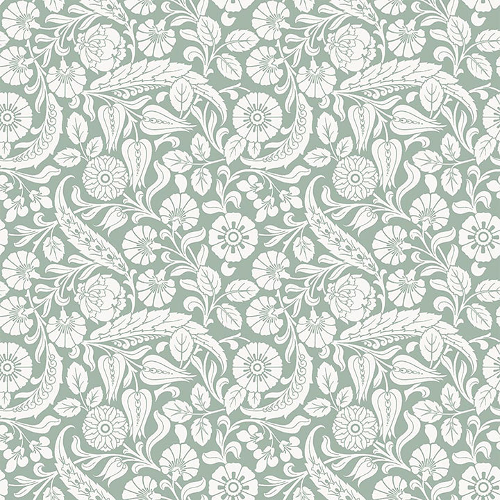 cordelia-green-baroque-blooms-wallpaper-york-wallcoverings-dd139329 - York Wallcoverings Wallpaper