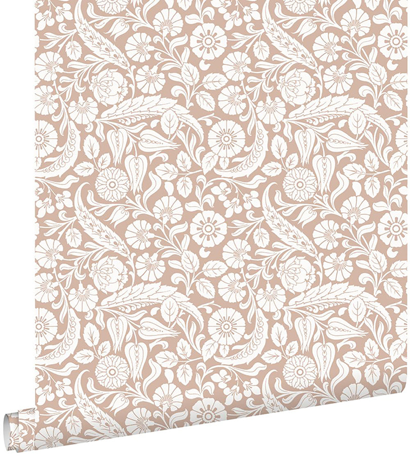 cordelia-pink-baroque-blooms-wallpaper-york-wallcoverings-dd139330 - York Wallcoverings Wallpaper