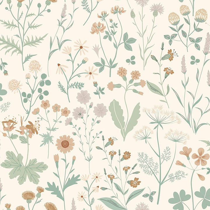 letitia-cream-summer-meadows-wallpaper-york-wallcoverings-dd139481 - York Wallcoverings Wallpaper