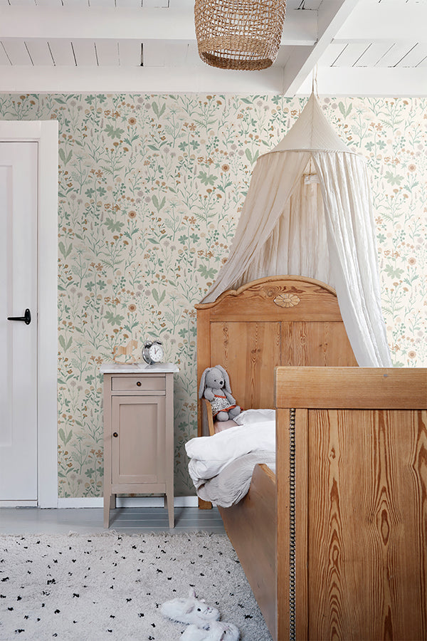 letitia-cream-summer-meadows-wallpaper-york-wallcoverings-dd139481 - York Wallcoverings Wallpaper
