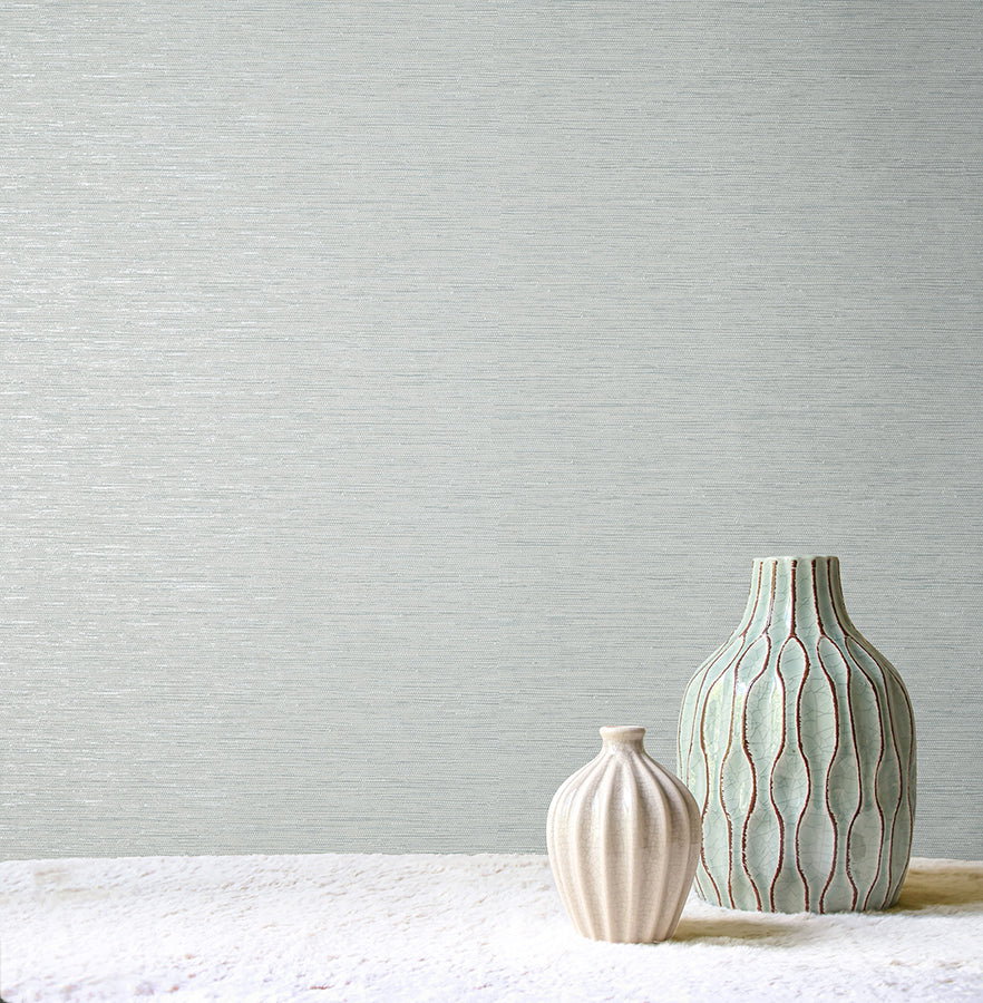 miya-grey-faux-grasscloth-wallpaper-york-wallcoverings-fd43313 - York Wallcoverings Wallpaper