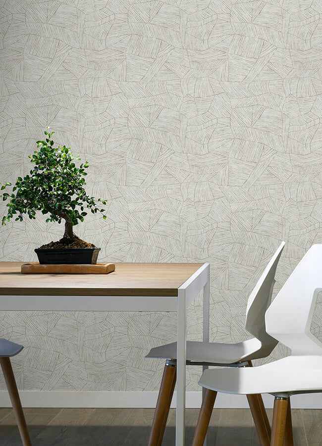 Zen Garden Cream Peel and Stick Wallpaper - York Wallcoverings - NUS6213 - York Wallcoverings Wallpaper