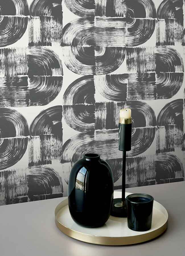 Elias Black Peel and Stick Wallpaper - York Wallcoverings - NUS6215 - York Wallcoverings Wallpaper