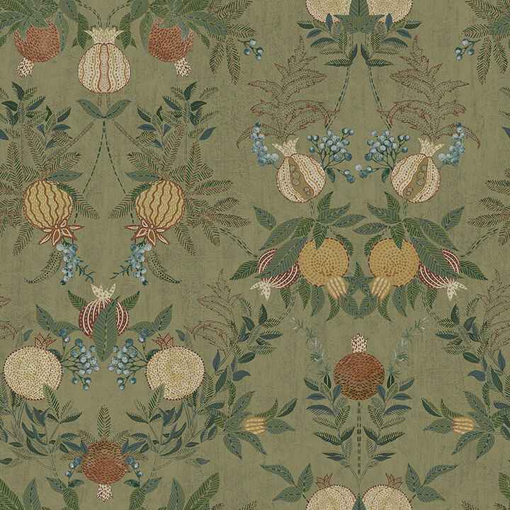 Melograno Moss Peel & Stick Wallpaper - York Wallcoverings - CJS6317 - York Wallcoverings Wallpaper