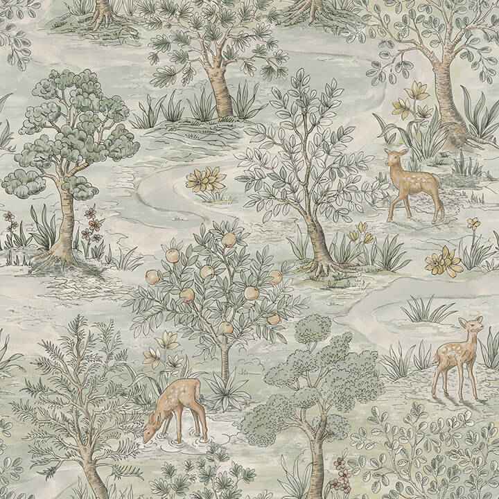 Clj Bramble Wintergreen Peel and Stick Wallpaper - York Wallcoverings - CJS6321 - York Wallcoverings Wallpaper