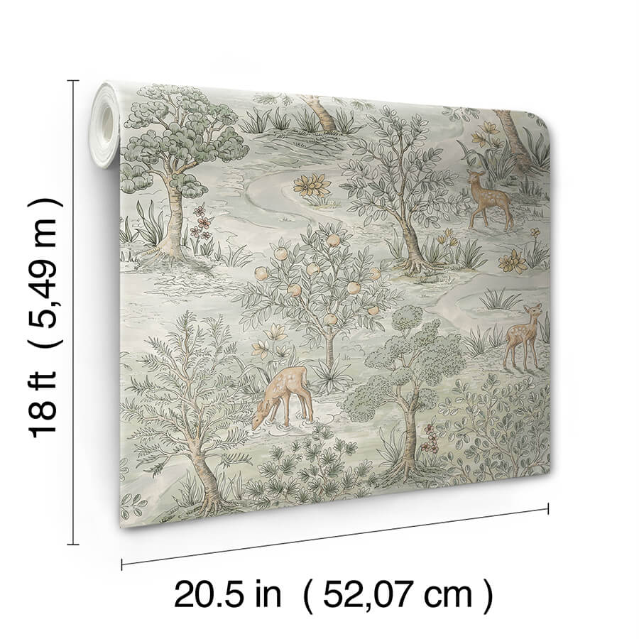 clj-bramble-wintergreen-peel-and-stick-wallpaper-york-wallcoverings-cjs6321 - York Wallcoverings Wallpaper