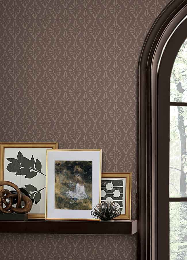 Nova Carob Brown Peel & Stick Wallpaper - York Wallcoverings - CJS6328 - York Wallcoverings Wallpaper