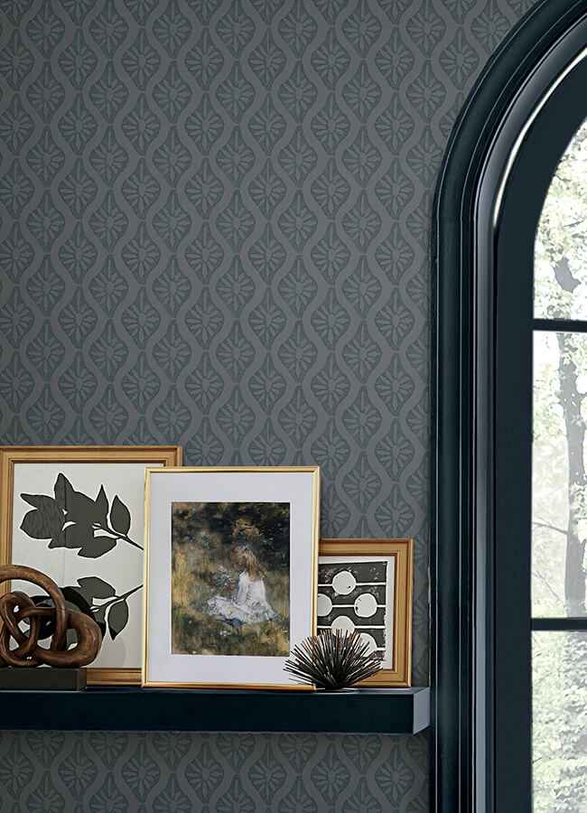 Nova Blue Smoke Peel & Stick Wallpaper - York Wallcoverings - CJS6330 - York Wallcoverings Wallpaper