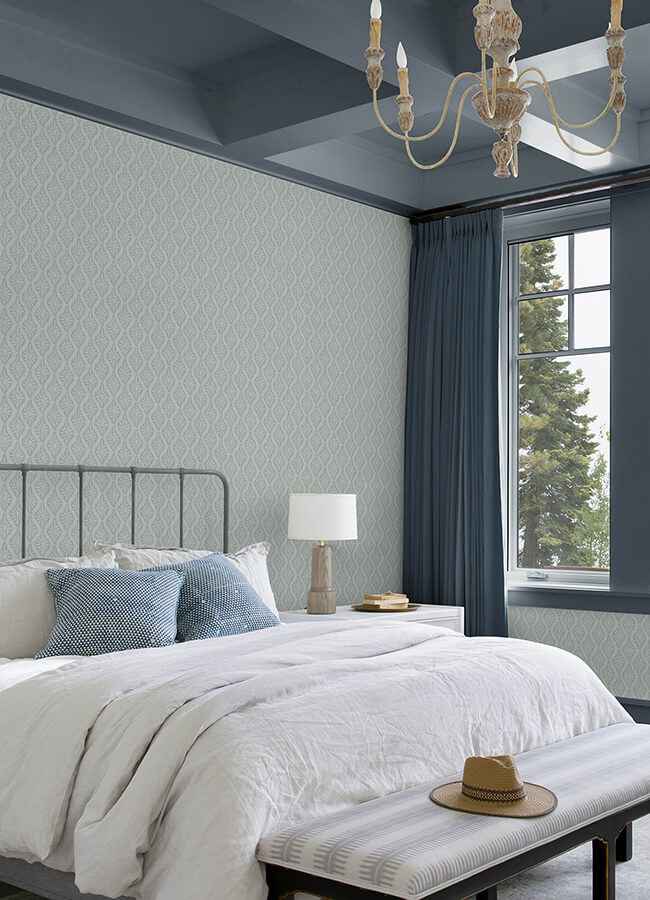 Nova Mist Blue Peel & Stick Wallpaper - York Wallcoverings - CJS6331 - York Wallcoverings Wallpaper